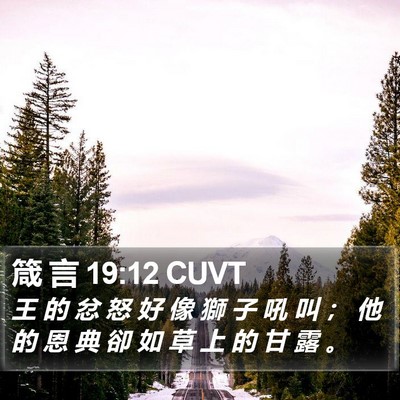 箴 言 19:12 CUVT Bible Verse Image