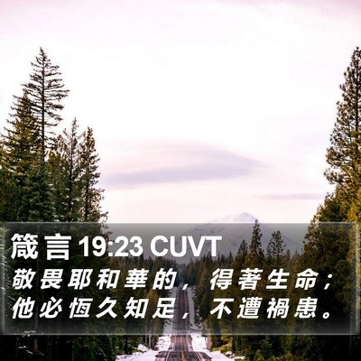 箴 言 19:23 CUVT Bible Verse Image