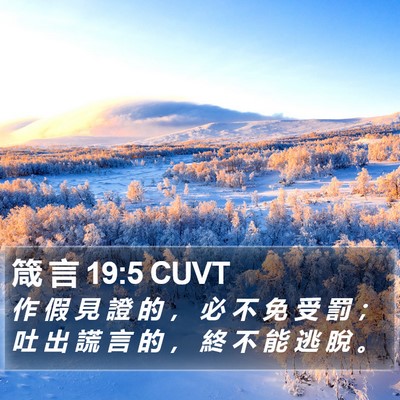 箴 言 19:5 CUVT Bible Verse Image