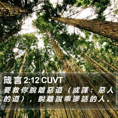 箴 言 2:12 CUVT Bible Verse Image