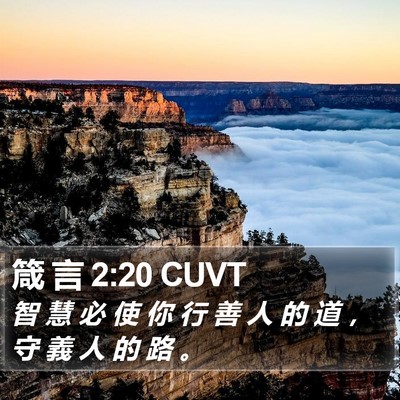 箴 言 2:20 CUVT Bible Verse Image