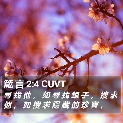 箴 言 2:4 CUVT Bible Verse Image