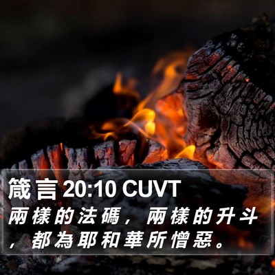 箴 言 20:10 CUVT Bible Verse Image