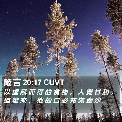 箴 言 20:17 CUVT Bible Verse Image