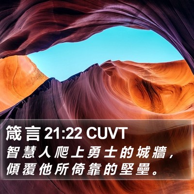 箴 言 21:22 CUVT Bible Verse Image