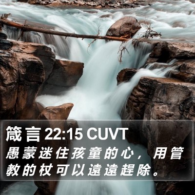箴 言 22:15 CUVT Bible Verse Image
