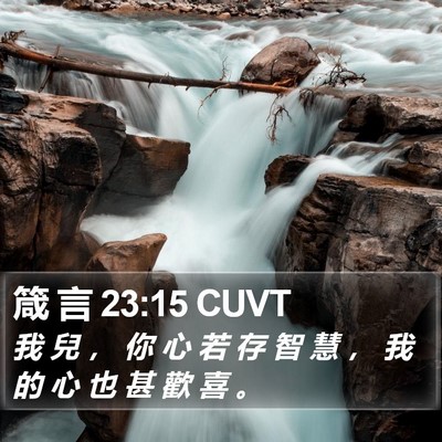 箴 言 23:15 CUVT Bible Verse Image