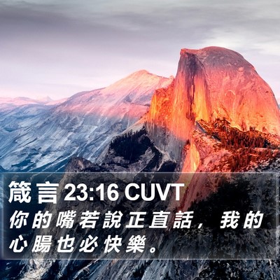 箴 言 23:16 CUVT Bible Verse Image