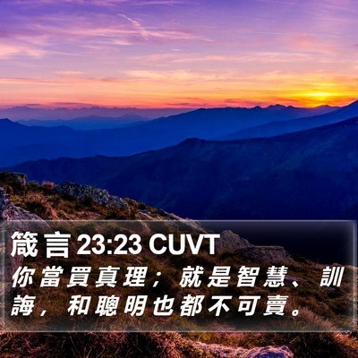 箴 言 23:23 CUVT Bible Verse Image