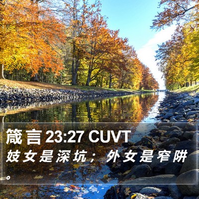 箴 言 23:27 CUVT Bible Verse Image