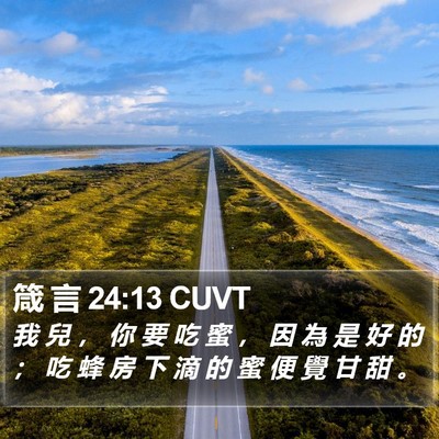 箴 言 24:13 CUVT Bible Verse Image