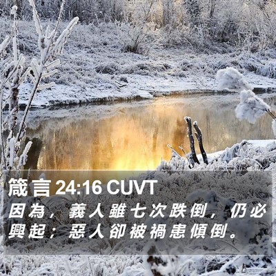 箴 言 24:16 CUVT Bible Verse Image