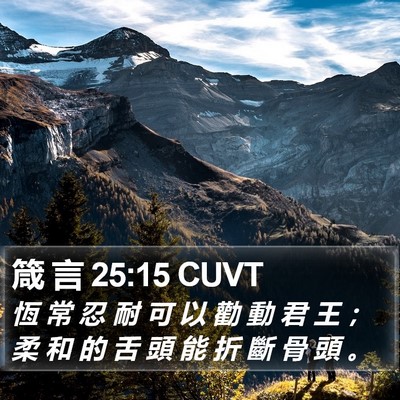 箴 言 25:15 CUVT Bible Verse Image