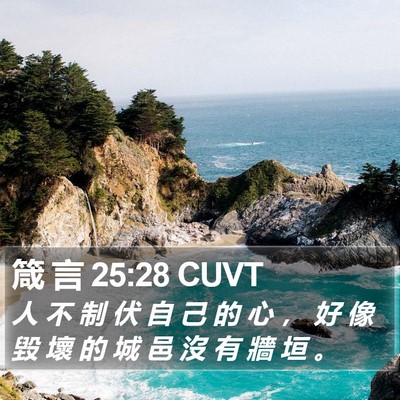 箴 言 25:28 CUVT Bible Verse Image
