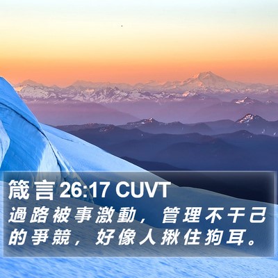 箴 言 26:17 CUVT Bible Verse Image