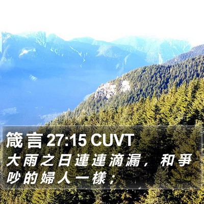 箴 言 27:15 CUVT Bible Verse Image