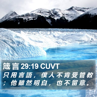 箴 言 29:19 CUVT Bible Verse Image