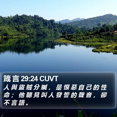 箴 言 29:24 CUVT Bible Verse Image