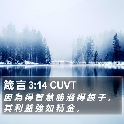 箴 言 3:14 CUVT Bible Verse Image