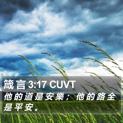 箴 言 3:17 CUVT Bible Verse Image