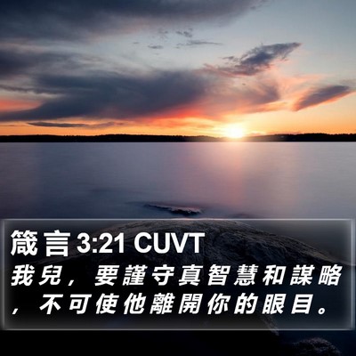 箴 言 3:21 CUVT Bible Verse Image