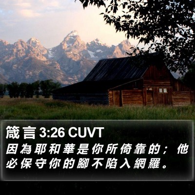 箴 言 3:26 CUVT Bible Verse Image