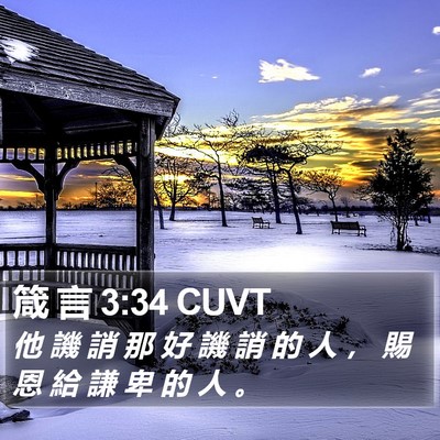 箴 言 3:34 CUVT Bible Verse Image