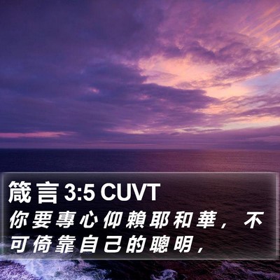 箴 言 3:5 CUVT Bible Verse Image