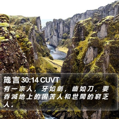 箴 言 30:14 CUVT Bible Verse Image