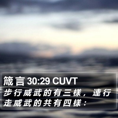 箴 言 30:29 CUVT Bible Verse Image