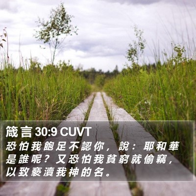 箴 言 30:9 CUVT Bible Verse Image