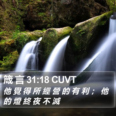 箴 言 31:18 CUVT Bible Verse Image