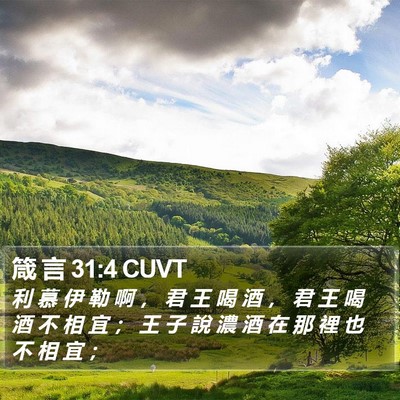 箴 言 31:4 CUVT Bible Verse Image