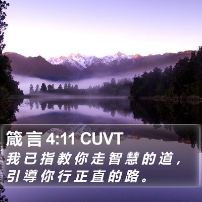 箴 言 4:11 CUVT Bible Verse Image