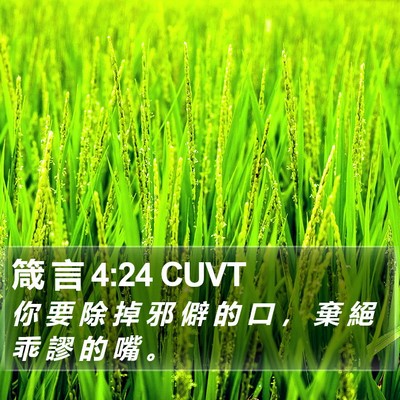 箴 言 4:24 CUVT Bible Verse Image