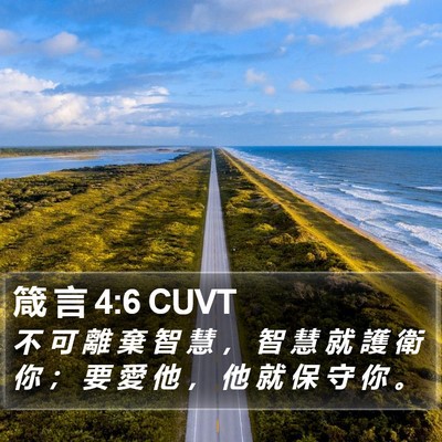 箴 言 4:6 CUVT Bible Verse Image