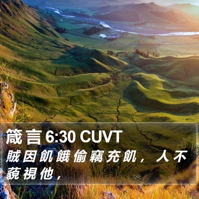 箴 言 6:30 CUVT Bible Verse Image