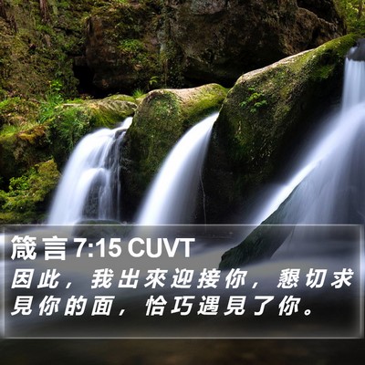 箴 言 7:15 CUVT Bible Verse Image