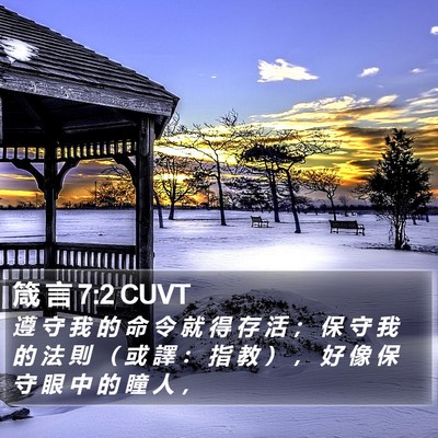 箴 言 7:2 CUVT Bible Verse Image