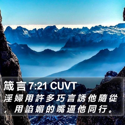 箴 言 7:21 CUVT Bible Verse Image
