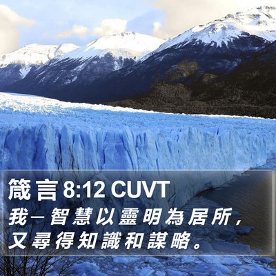箴 言 8:12 CUVT Bible Verse Image