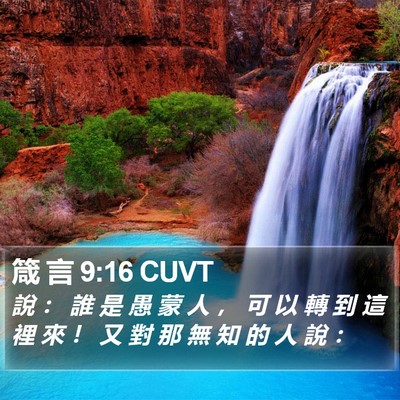 箴 言 9:16 CUVT Bible Verse Image