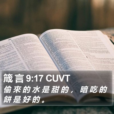 箴 言 9:17 CUVT Bible Verse Image