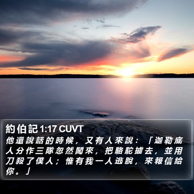 約 伯 記 1:17 CUVT Bible Verse Image