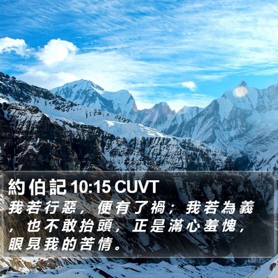 約 伯 記 10:15 CUVT Bible Verse Image