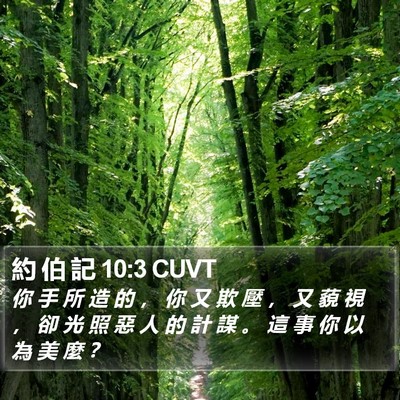 約 伯 記 10:3 CUVT Bible Verse Image