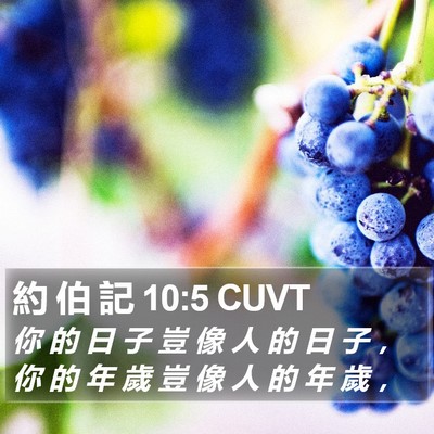 約 伯 記 10:5 CUVT Bible Verse Image