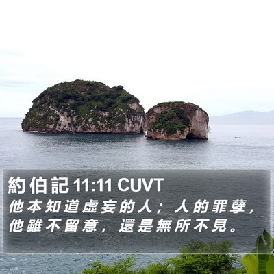 約 伯 記 11:11 CUVT Bible Verse Image