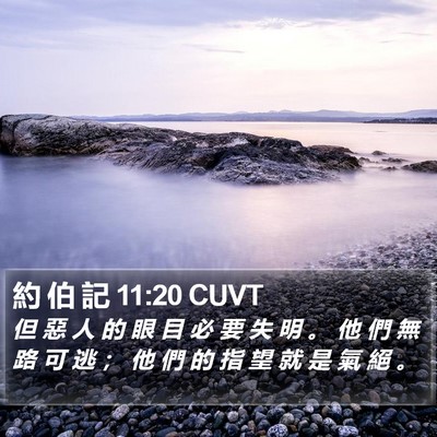 約 伯 記 11:20 CUVT Bible Verse Image