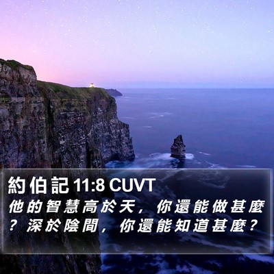 約 伯 記 11:8 CUVT Bible Verse Image